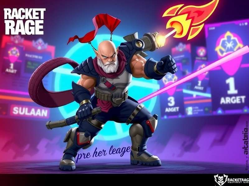 Concept art of Racket Rage Pro League with city teams