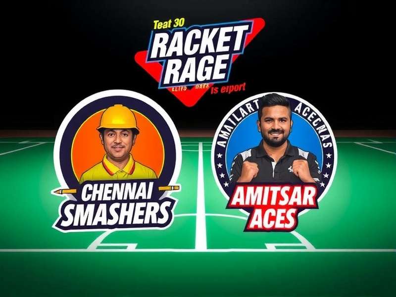 Racket Rage regional teams including Chennai Smashers and Amritsar Aces